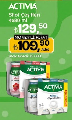 Activia Shot Çeşitleri 4X80 Ml