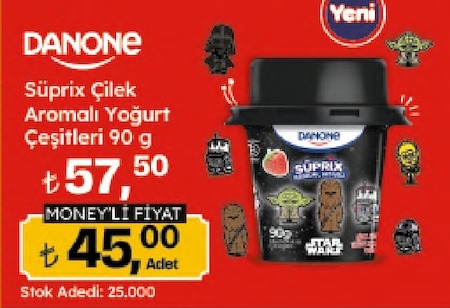 Danone Suprix Çilek Aromalı Yoğurt Çeşitleri 90G