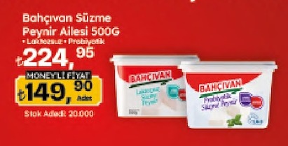 Bahçıvan Süzme Peynır Ailesı 500G + Laktozsuz + Probiyotik