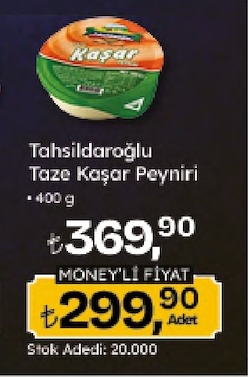 Tahsildaroğlu Taze Kaşar Peyniri 400G