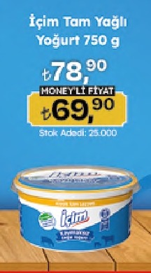 İçim Tam Yağlı Yoğurt 750G
