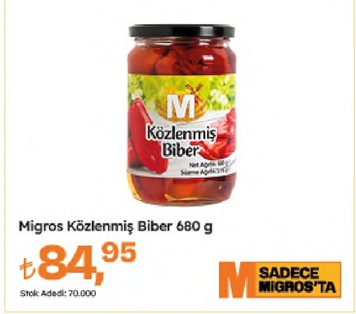 Migros Kozlenmis Biber 680 G