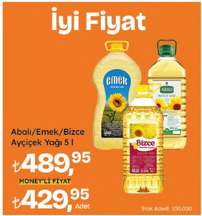 Abatli/Emek/Bizce Ayçiçek Yaği 5 L