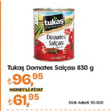 Tukaş Domates Salçası 830 G