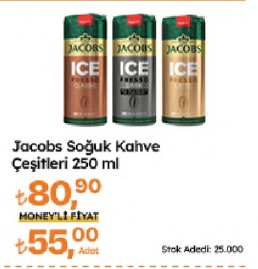 Jacobs Soğuk Kahve Çeşitleri 250 Ml