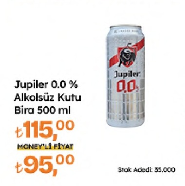 Jupiler 0.0% Alkolsüz Kutu Bira 500 Ml
