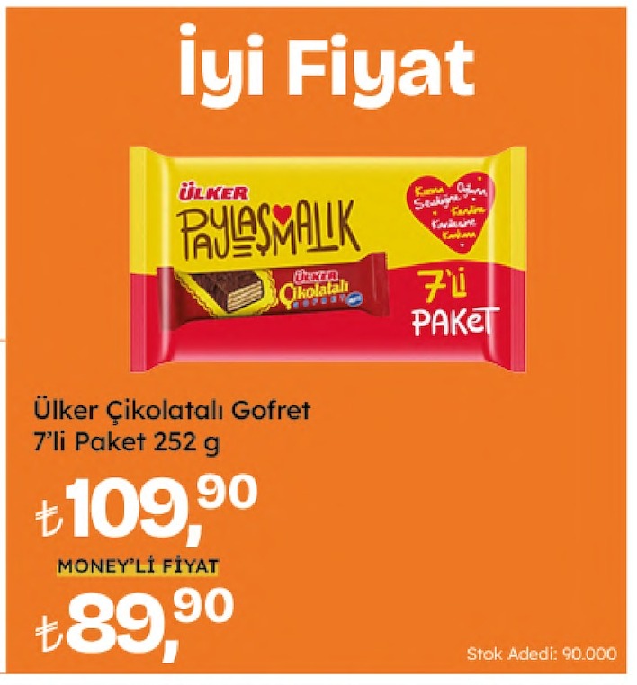 Ülker Çikolatalı Gofret 7'Li Paket 252 G