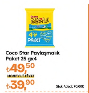 Coco Star Paylaşmalık Paket 25 Gx4