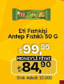 Eti Fıstıkısı Antep Fıstıklı 50 G