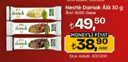 Nestlé Damak Ala 30G İnci, Süslü, Gece