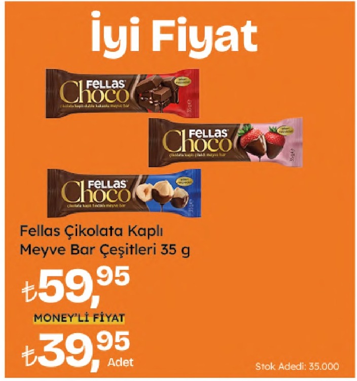 Fellas Çikolata Kapli Meyve Bar Çeşitleri 35 G