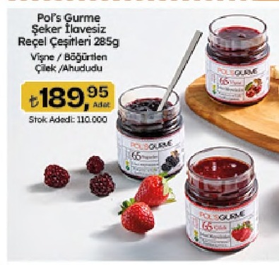 Pol'S Gurme Şeker İlavesiz Reçel Çeşitleri 285G