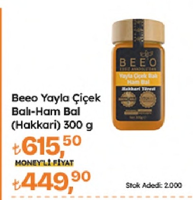 Beo Yayla Çiçek Balı-Ham Bal (Hakkari) 300 G