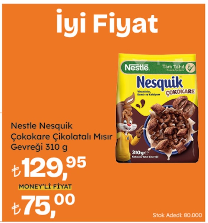 Nestle Nesquik Çokokare Çikolatalı Mısır Gevreği 310 G