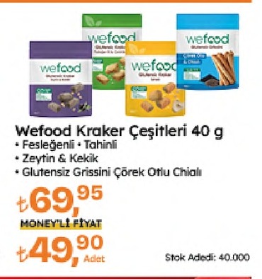 Wefood Kraker Çeşitleri 40 G