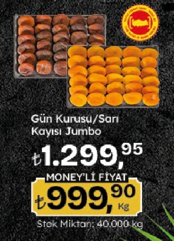 Gün Kurusu Sari Kayisi Jumbo Kg