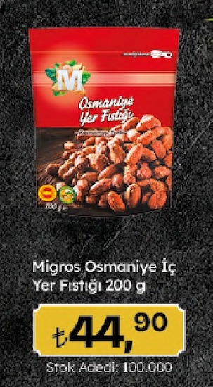 Migros Osmaniye İç Yer Fıstığı 200 G
