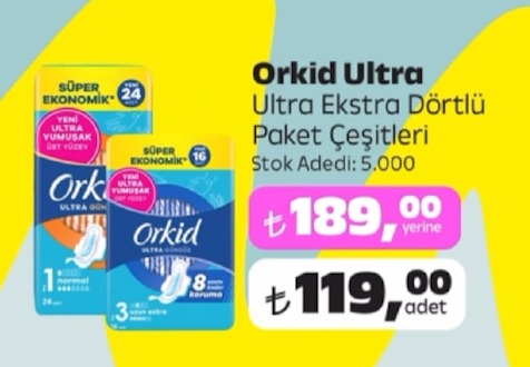 Orkid Ultra Ultra Ekstra Dörtlü Paket Çeşitleri