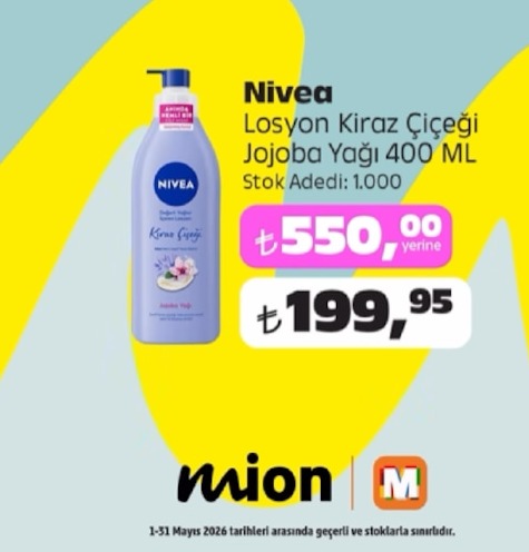 Nivea Losyon Kiraz Çiçeği Jojoba Yağı 400 Ml