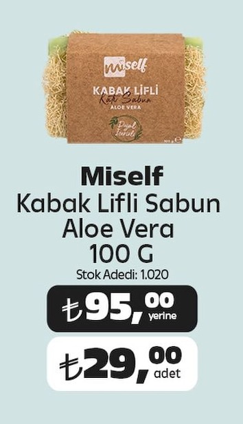 Miself Kabak Lifli Sabun Aloe Vera 100 G