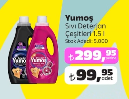 Yumoş Sıvı Deterjan Çeşitleri 1.5 L