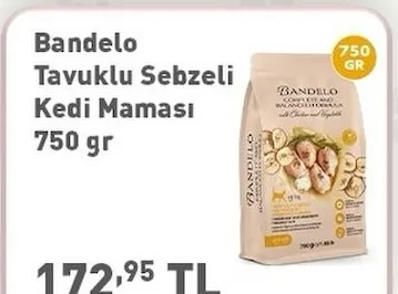 Bandelo Tavuklu Sebzeli Kedi Maması 750 Gr