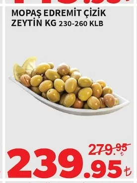 Mopaş Edremit Çizik Zeytin Kg 230-260 Klb