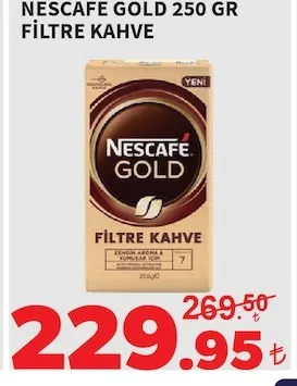 Nescafe Gold 250 Gr Filtre Kahve