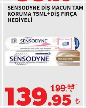 Sensodyne Diş Macun Tam Koruma 75 Ml+Diş Fırça Hediyeli