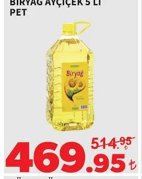Biryağ Ayçiçek 5 Lt Pet