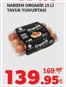 Nardem Organik 15 Li Tavuk Yumurtasi