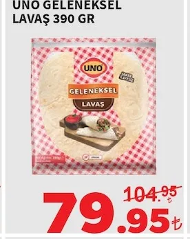 Uno Geleneksel Lavaş 390 Gr