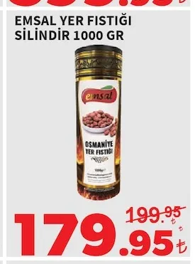 Emsal Yer Fıstığı Silindir 1000 Gr