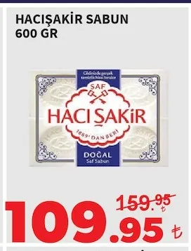 Hacışakir Sabun 600 Gr