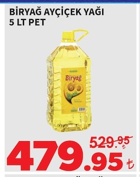 Biryağ Ayçiçek Yağı 5 Lt Pet