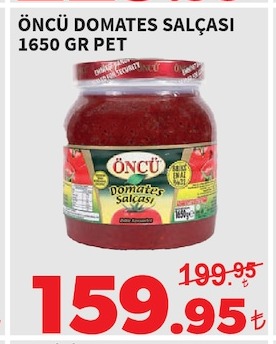 Öncü Domates Salçası 1650 Gr Pet