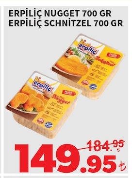 Erpiliç Nugget 700 Gr Erpiliç Schnitzel 700 Gr