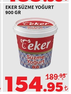 Eker Süzme Yoğurt 900 Gr