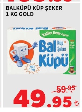 Balküpü Küp Şeker 1 Kg Gold