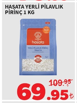 Hasata Yerli Pilavlik Pirinç 1 Kg