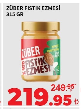Züber Fıstık Ezmesi 315 Gr