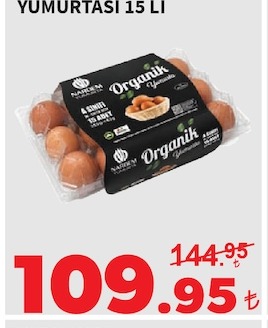Nardem Organik Yumurtası 15 Li