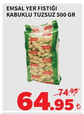 Emsal Yer Fıstığı Kabuklu Tuzsuz 500 Gr