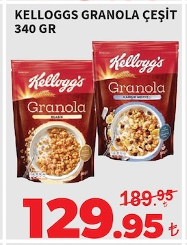 Kelloggs Granola Çeşit 340 Gr