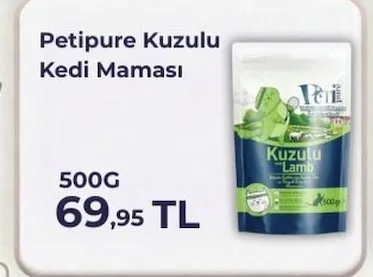 Petipure Kuzulu Kedi Maması 500G