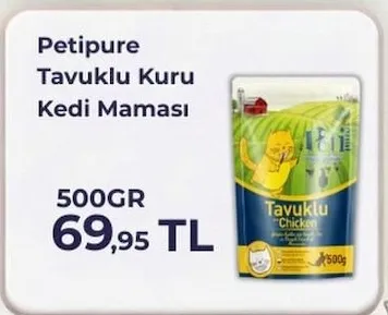 Petipure Tavuklu Kuru Kedi Maması 500Gr