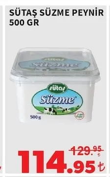 Sütaş Süzme Peyni̇R 500 Gr