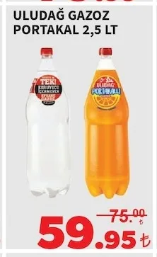 Uludağ Gazoz Portakal 2,5 Lt