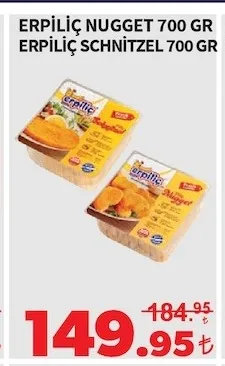 Erpi̇Li̇Ç Nugget 700 Gr Erpi̇Li̇Ç Schnitzel 700 Gr