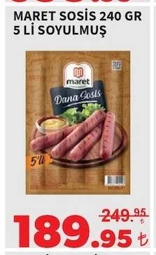 Maret Sosi̇S 240 Gr 5 Li̇ Soyulmuş